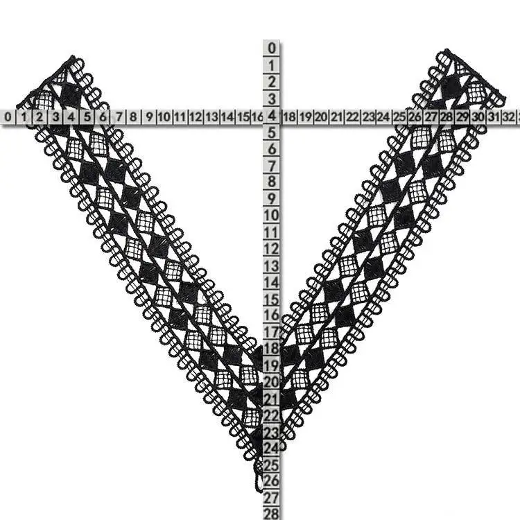 Стильный вышитый патч украшения на плечо венецианское кружево сделай сам ручная