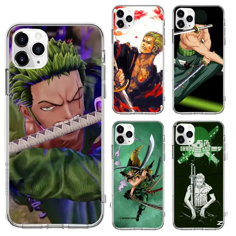 

Roronoa Zoro Phone Case For Clear-Iphone 5 5s se 6 6s 7 8 11 12 X Xs Xr Pro Plus Max Mini Cover