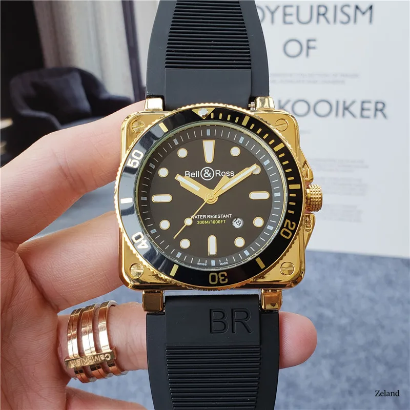 

BR Mens Skeleton Watch Brand Watch Luxury Business Watch Casual Watch for Men Wrist Watch Bell Watch Ross Watch
