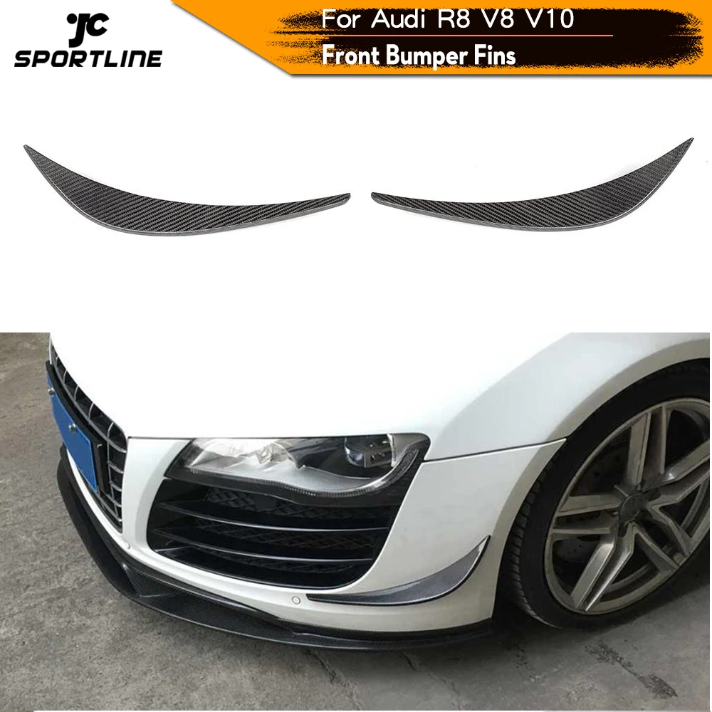 2 шт. декоративные плавники для переднего бампера Audi R8 V8 V10 2008 2015|car sticker|front bumper