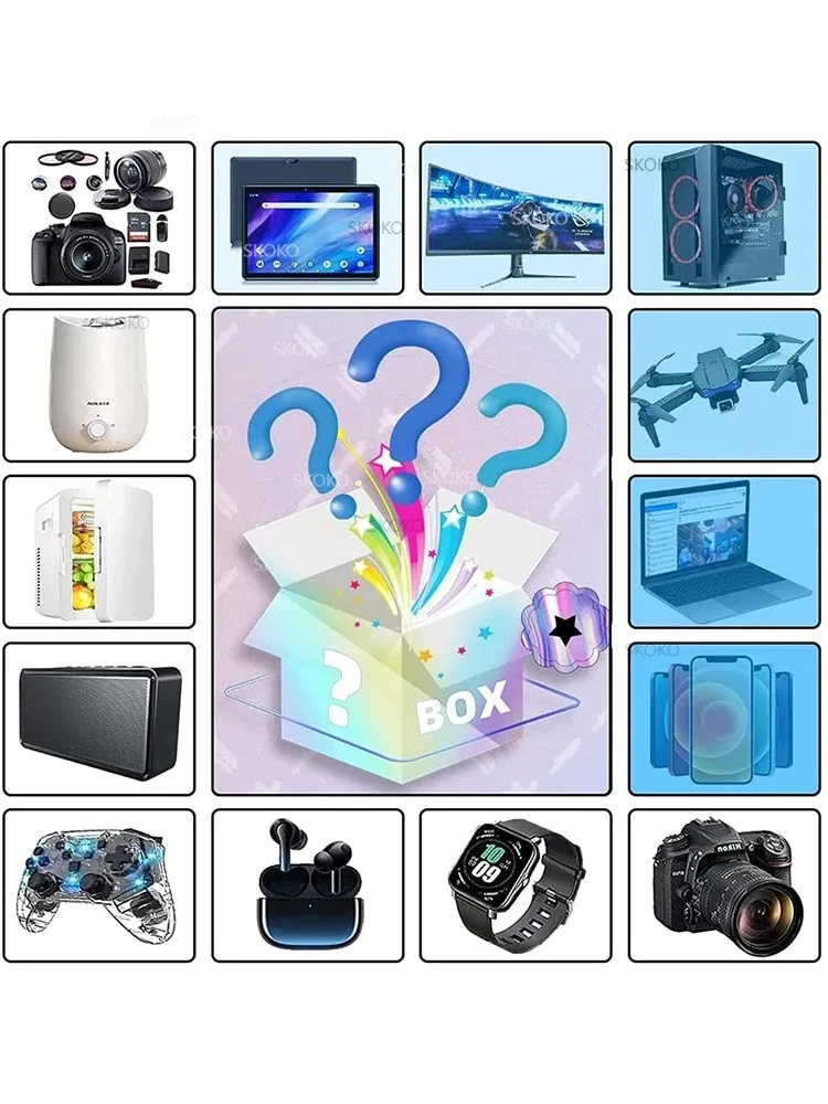 

Most Popular 100%Winning Electronic Digital Product Christmas Gift Lucky Mystery Box Surprise Gift Random Item Waiting for You!