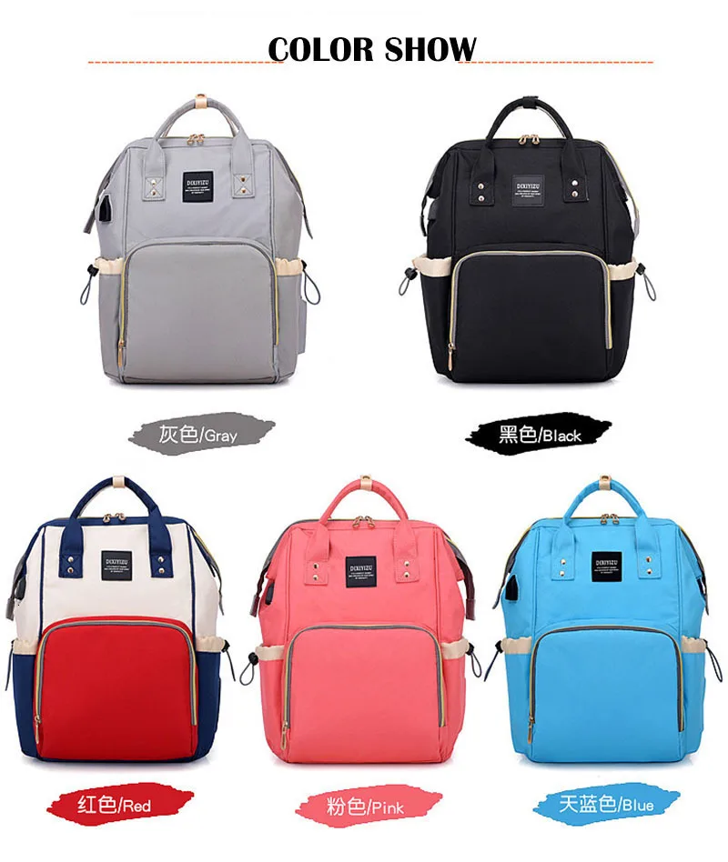 Mochila land mommy Сумка для беременных USB рюкзак Детская сумка для подгузников большой дорожный рюкзак детский Органайзер коляска сумка для кормления