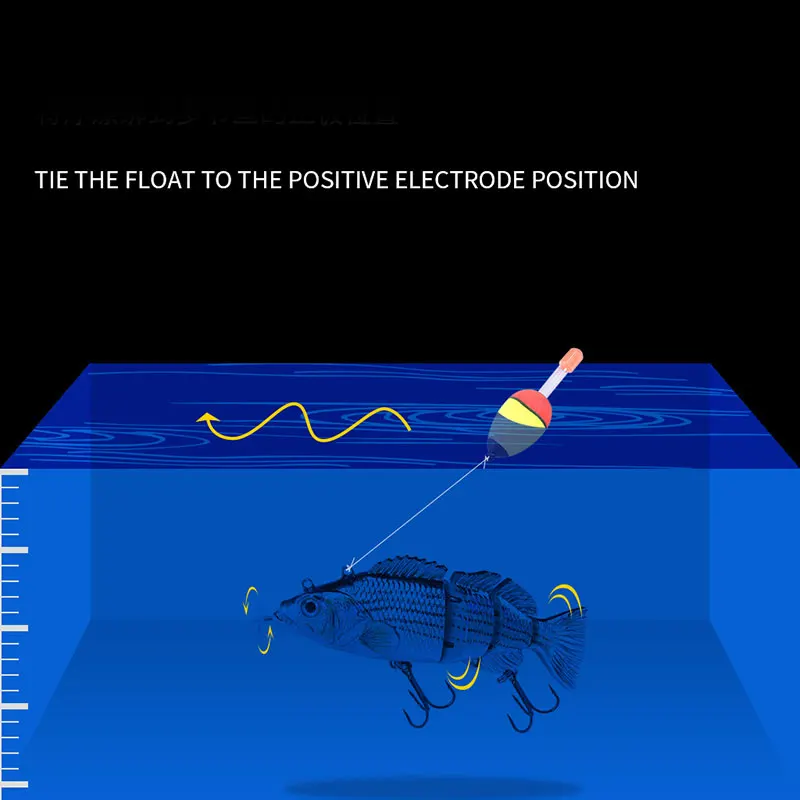 

Hot Sale Robotic Swimming Lure Multi-Section Electric Hard Bait USB Rechargeable 14cm 53g for Fishing N66