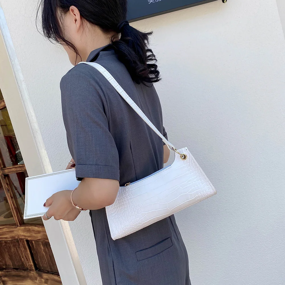 Женская сумка тоут из ПУ кожи с крокодиловым узором|Сумки ручками| |