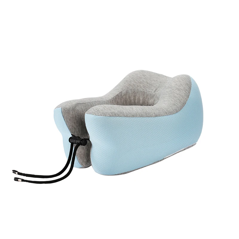 Синий Подушка для путешествий Memory Foam Шейная подушка для шеи для самолета автомобильные офисные подушки u-образная Подушка подбородник для головы - Цвет: Синий