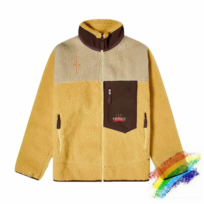 

Lamb Wool FLEECE Travis Scott Cactus Trails Tri Color Full Zip Hoodie Men Women 1:1 Top Quality Embroidery Sweatshirts