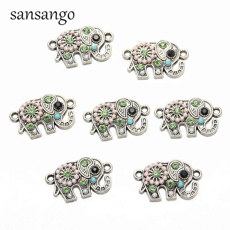 10 шт./лот круглые кристаллы геометрия шармы разъемы для сережек сделай сам