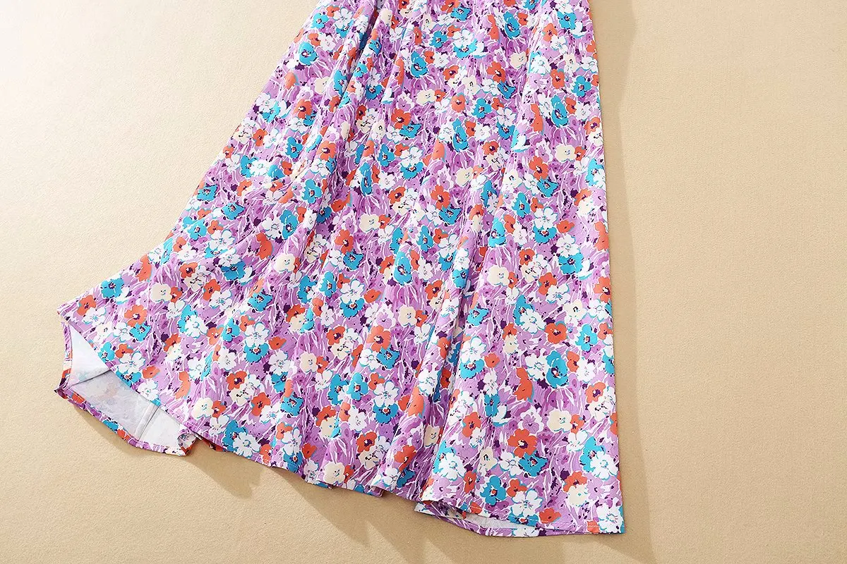 

JCHB 2021 Summer star princess with high-end women's fashion slim mid length Printed Dress