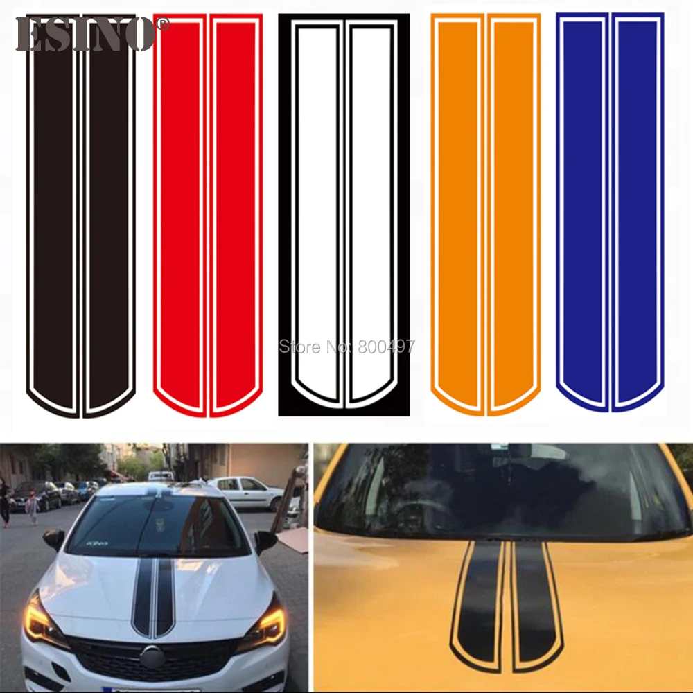 

New Styling Stripe Car Hood Covers Vinyl Racing Sports Decal Head Car Sticker Car Accessories