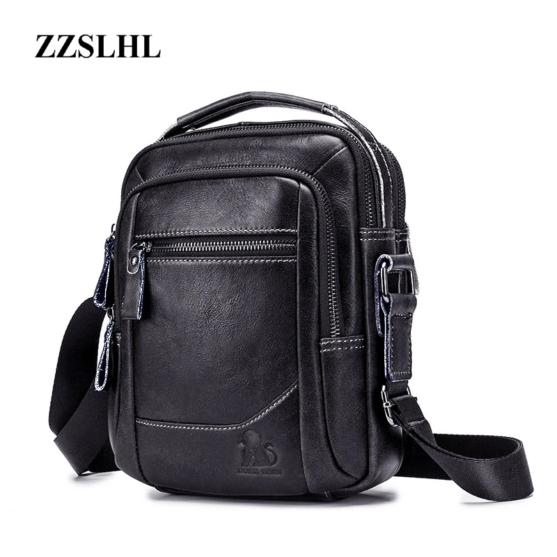 

New Design Brand Genuine Leather Men's One Shoulder Crossing Small Bag Cross Body Tote Casual Retro Messenger Bags Saddle Packet