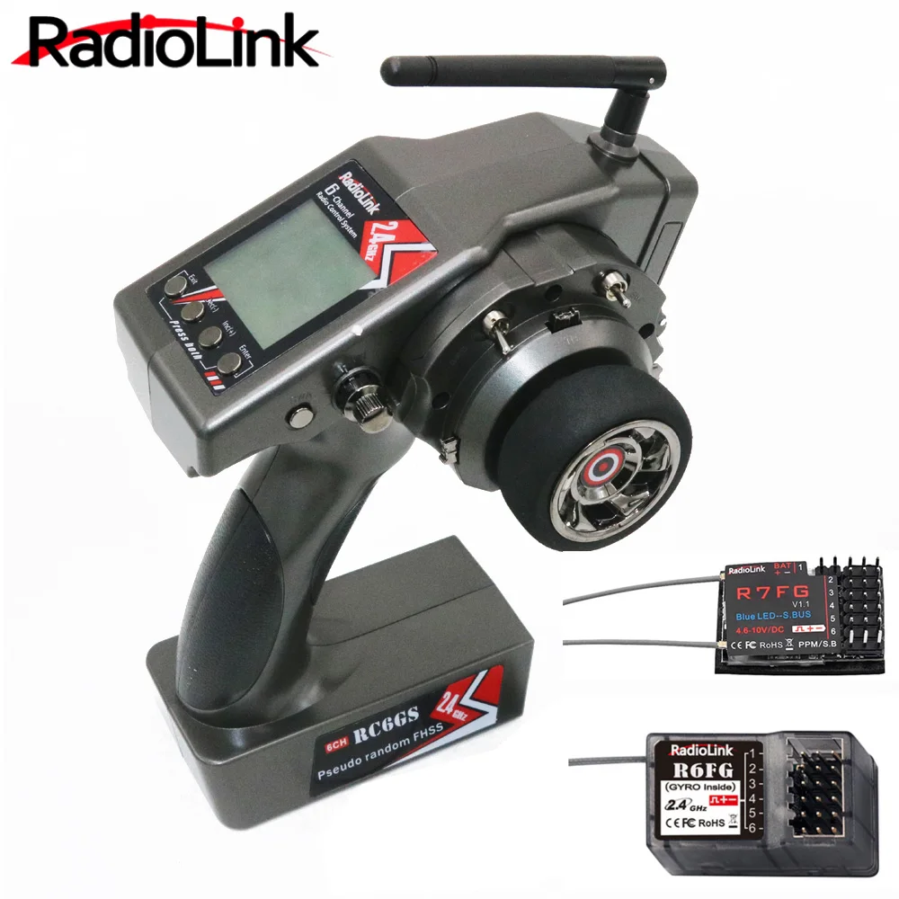 Радиоуправляемый Автомобильный контроллер RadioLink RC6GS 2 4G 6CH передатчик с