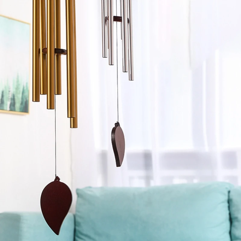 Кулон в форме листа сосны металлический Алюминий трубы ветер орнамент