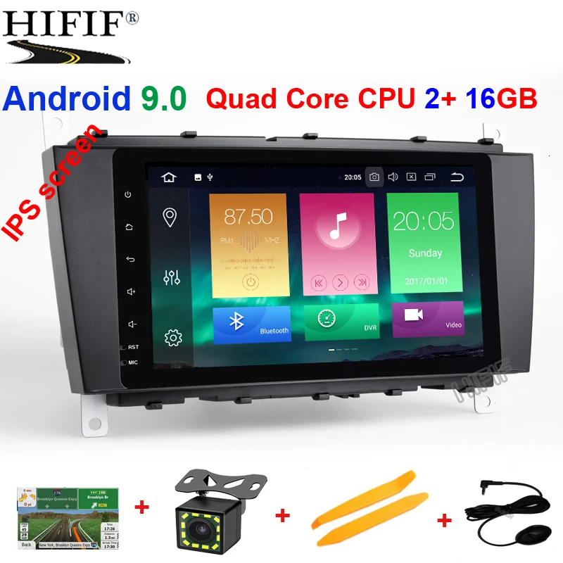 Автомагнитола 2 Din с GPS Android 9 0 автомобильный мультимедийный плеер для Mercedes Benz C Class S