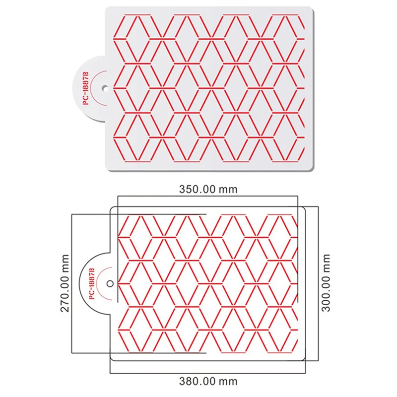 Новинка геометрический ромбовидный узор трафарет для торта кружевной шаблон
