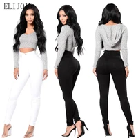 elijoin womens jeans 2021 spring fashion womens jeans with high waist high elasticity and small feet and slim pen holder