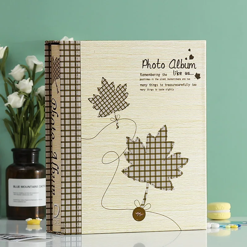 

7-Inch 200 Pieces Insert-Type Photo Album 5X7 Large Capacity Instax Album Creative Family Wedding Albums Baby Memory Book Gifts