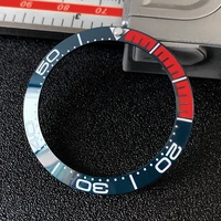 sloped ceramic bezel insert 3830 6mm luminous pip at 12 for omega sea master series mod watch parts
