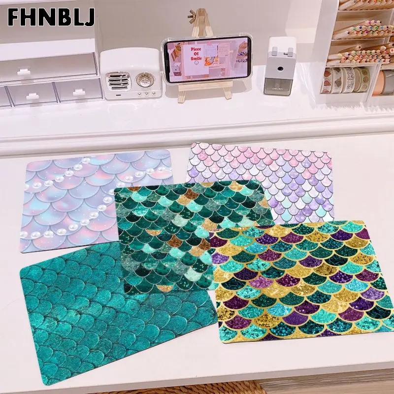 

FHNBLJ In Stocked Mermaid pattern Comfort Mouse Mat Gaming Mousepad Smooth Writing Pad Desktops Mate gaming mouse pad