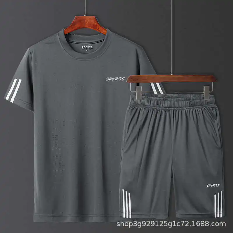 

Men's sportswear men's Summer Shorts two piece men's quick drying short sleeve T-shirt sportswear casual pants