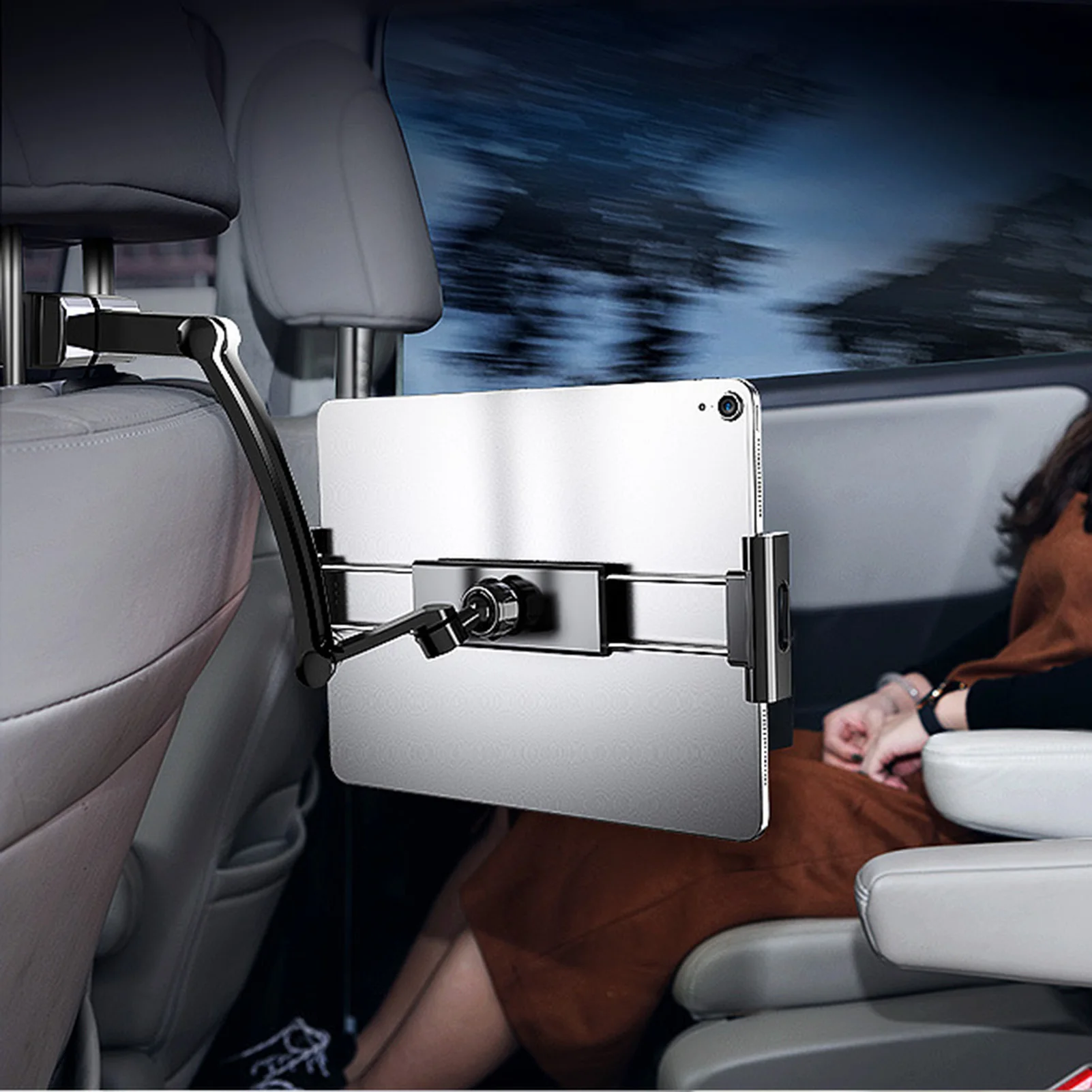 

Auto Car Headrest Hooks Mobile Stand Car Phone Holder Car Headrest Phone Mount Adjustable Backseat Tablet Holder
