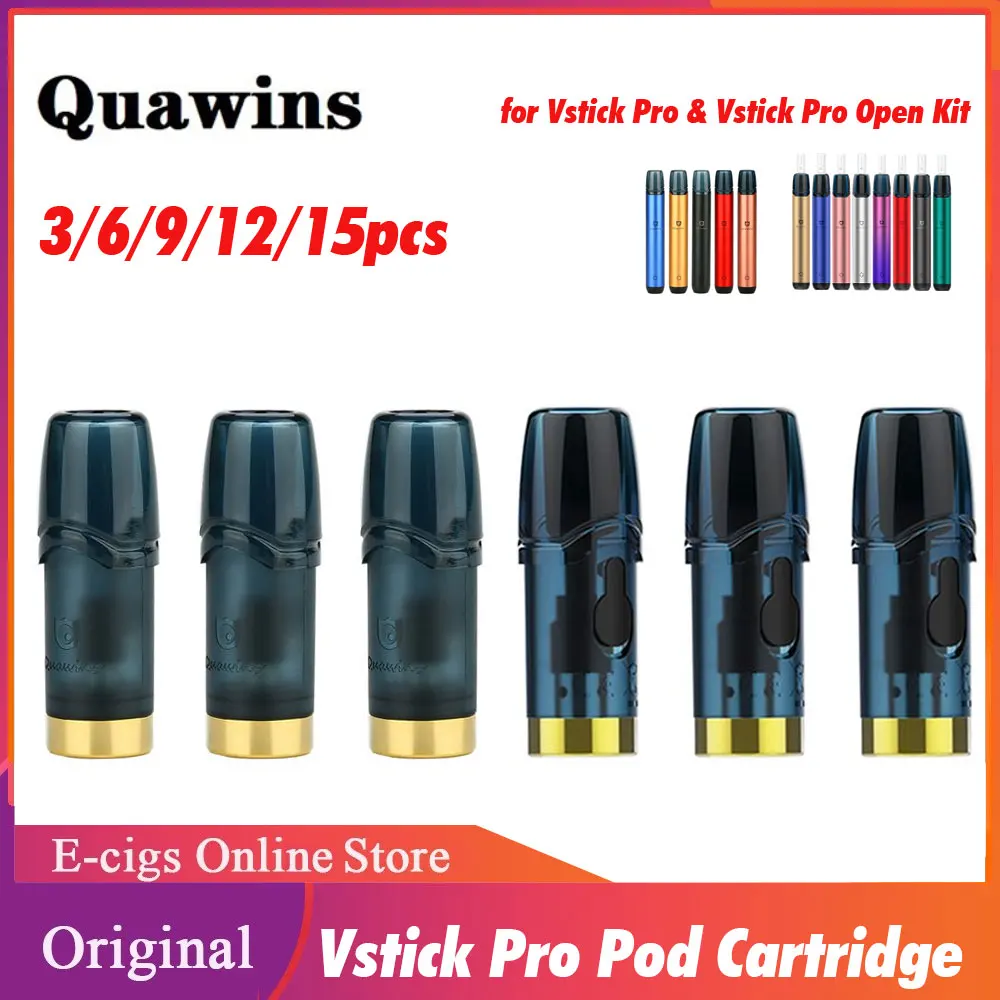 3/6/9/12/15 шт. картридж с емкостью 2 мл для Quawins Vstick Pro Open Pod Kit/ System Kit e cig