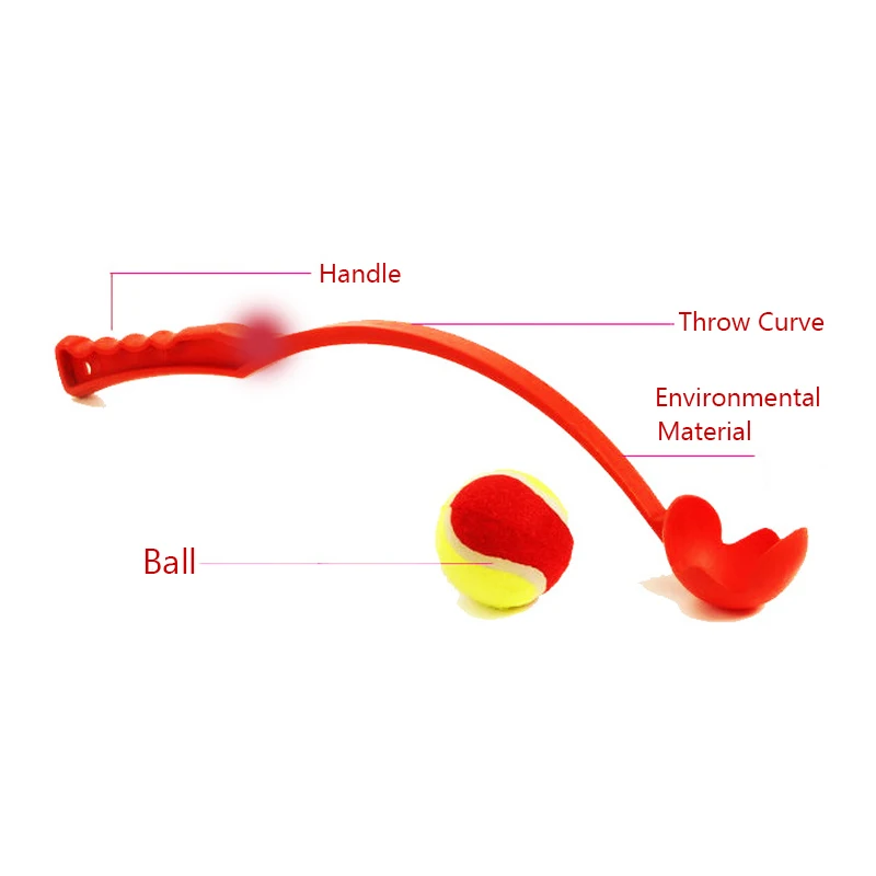 

Pet tossing cue and dog training toy Ball tossing device Outdoor tennis training toy toy