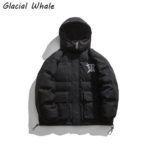 GlacialWhale Down Jackets Men New Winter Casual Jacket Coat Windproof Oversized Hip Hop Streetwear B