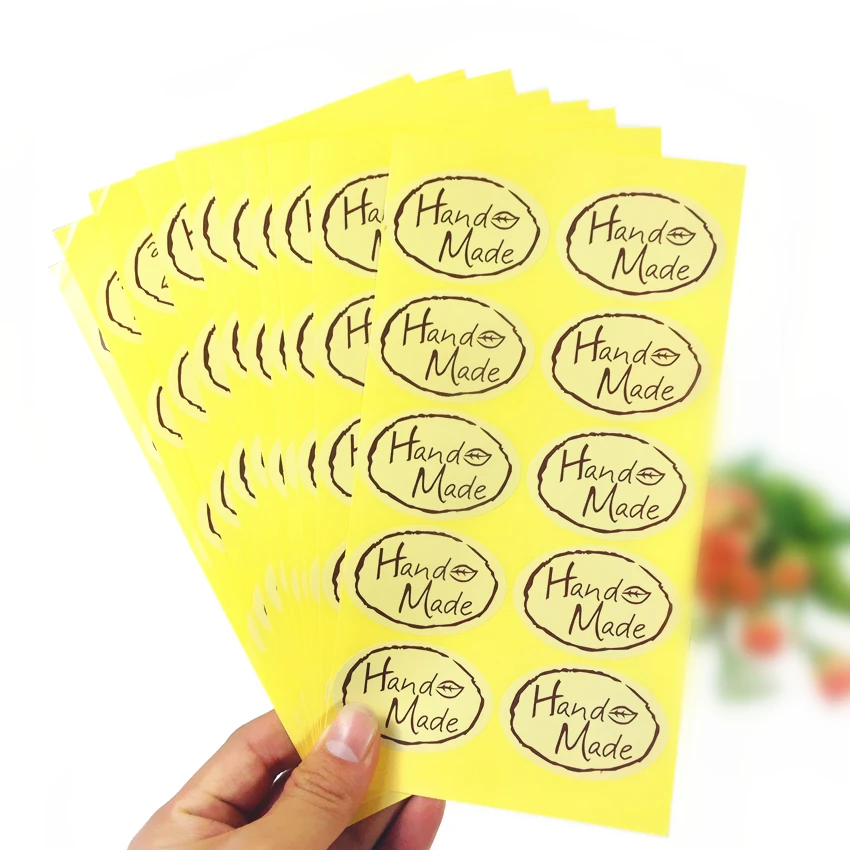 

100pcs/lot natural Leaf pattern Seal Sticker Handmade Gift Stickers Scrapbooking cookies Baking Package Decoration Stickers