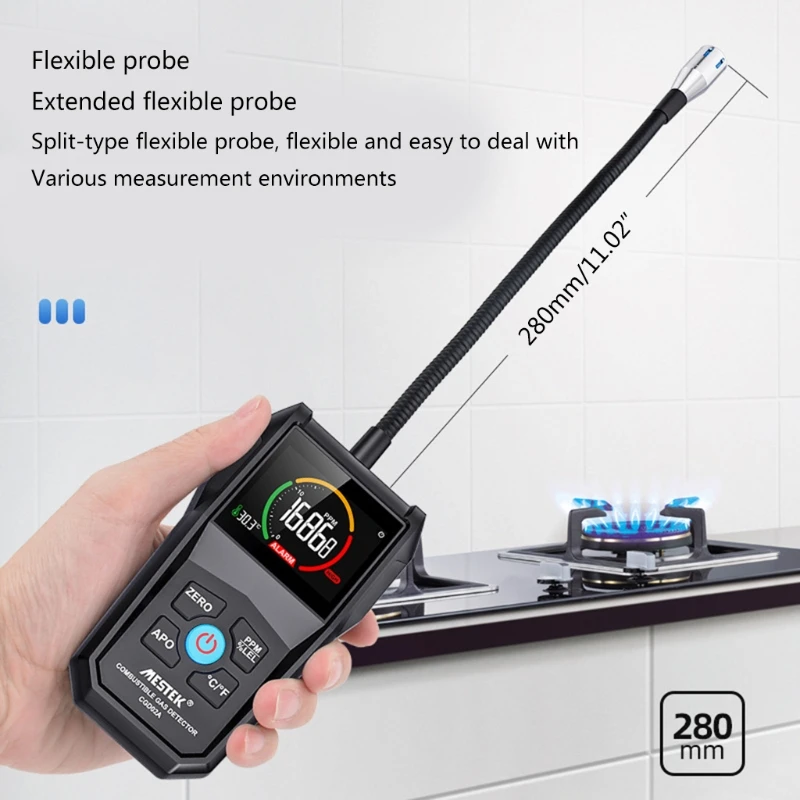 

Портативный детектор утечки горючего газа, тестер природного газа, детектор пропана, метана, датчик газа, функция автоматического выключен...