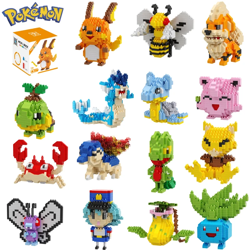Новые стили TAKARA TOMY Pokemon Pikachu строительные блоки 3D DIY развивающая модель орнамент