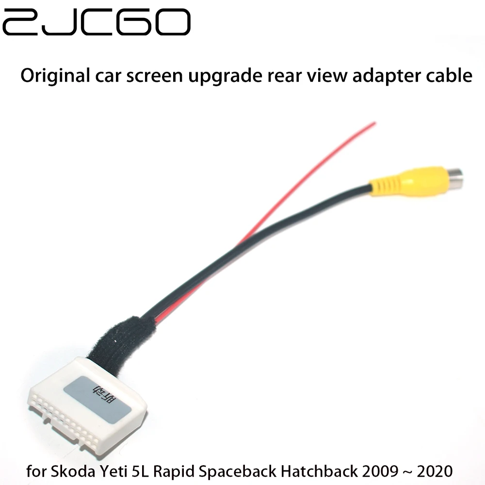 

Car Rear View Backup Reverse Camera Adapter RCA Cable for Skoda Yeti 5L Rapid Spaceback Hatchback Original Factory Screen