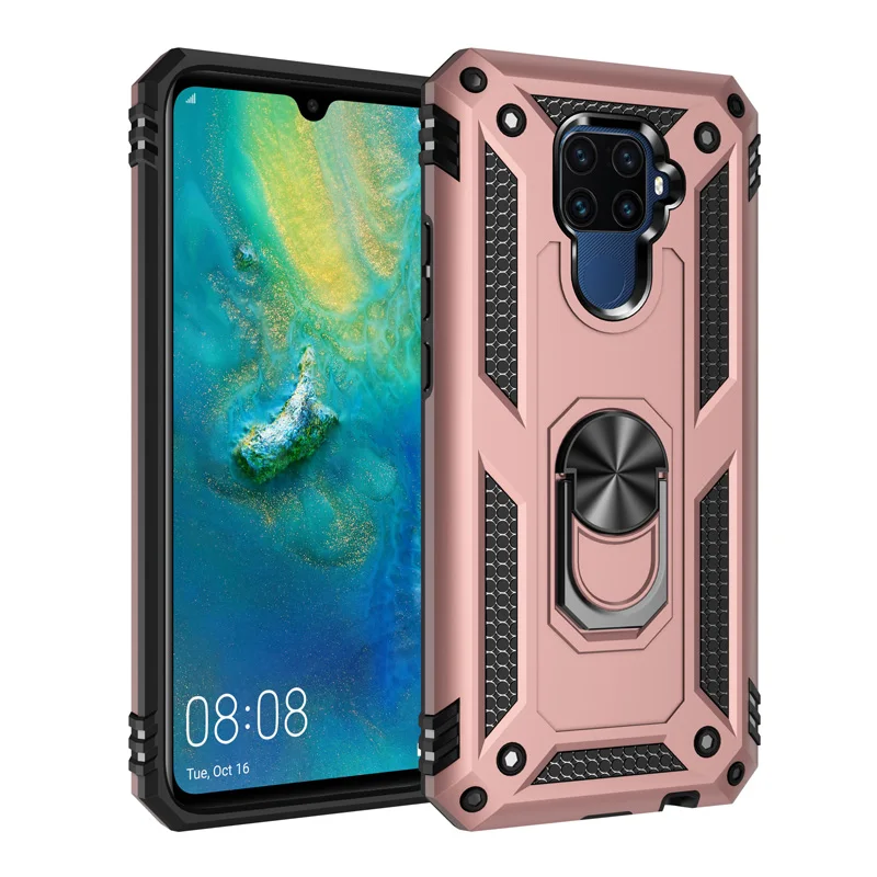 Розовый IQD для huawei P20 lite чехол кольцо Кронштейн Автомобильный держатель телефона вращающийся металлический скрытый для huawei P30 mate 20 Lite P20 P30 Pro Чехол - Цвет: Розовый