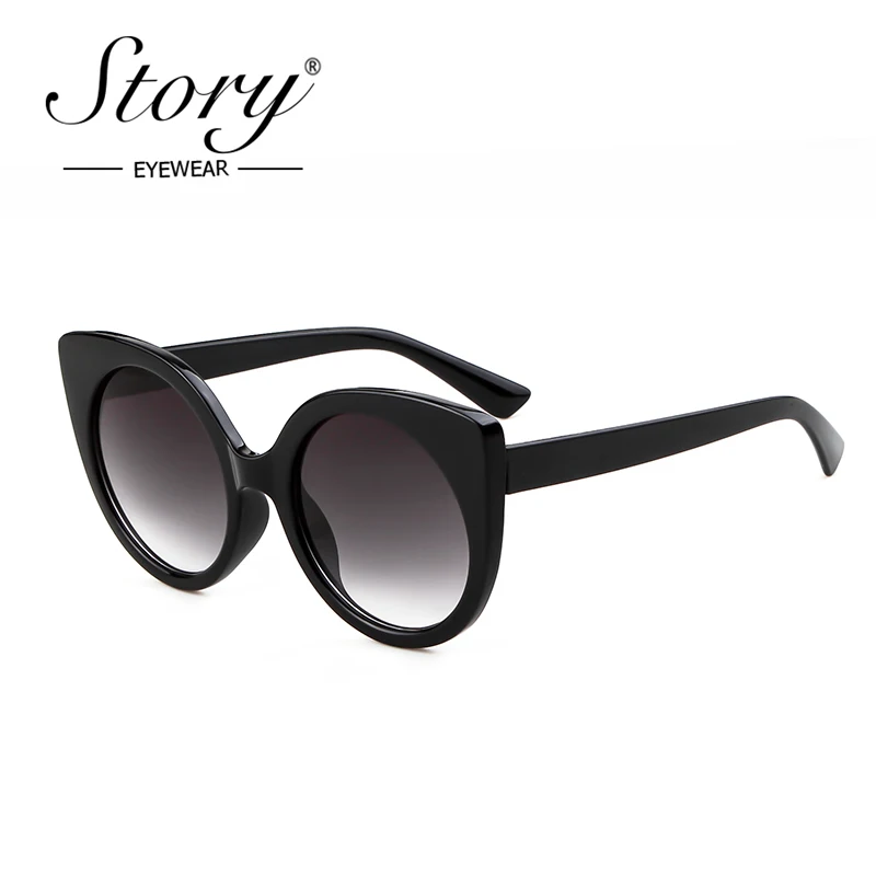 Женские Винтажные Солнцезащитные очки кошачий глаз с разноцветной