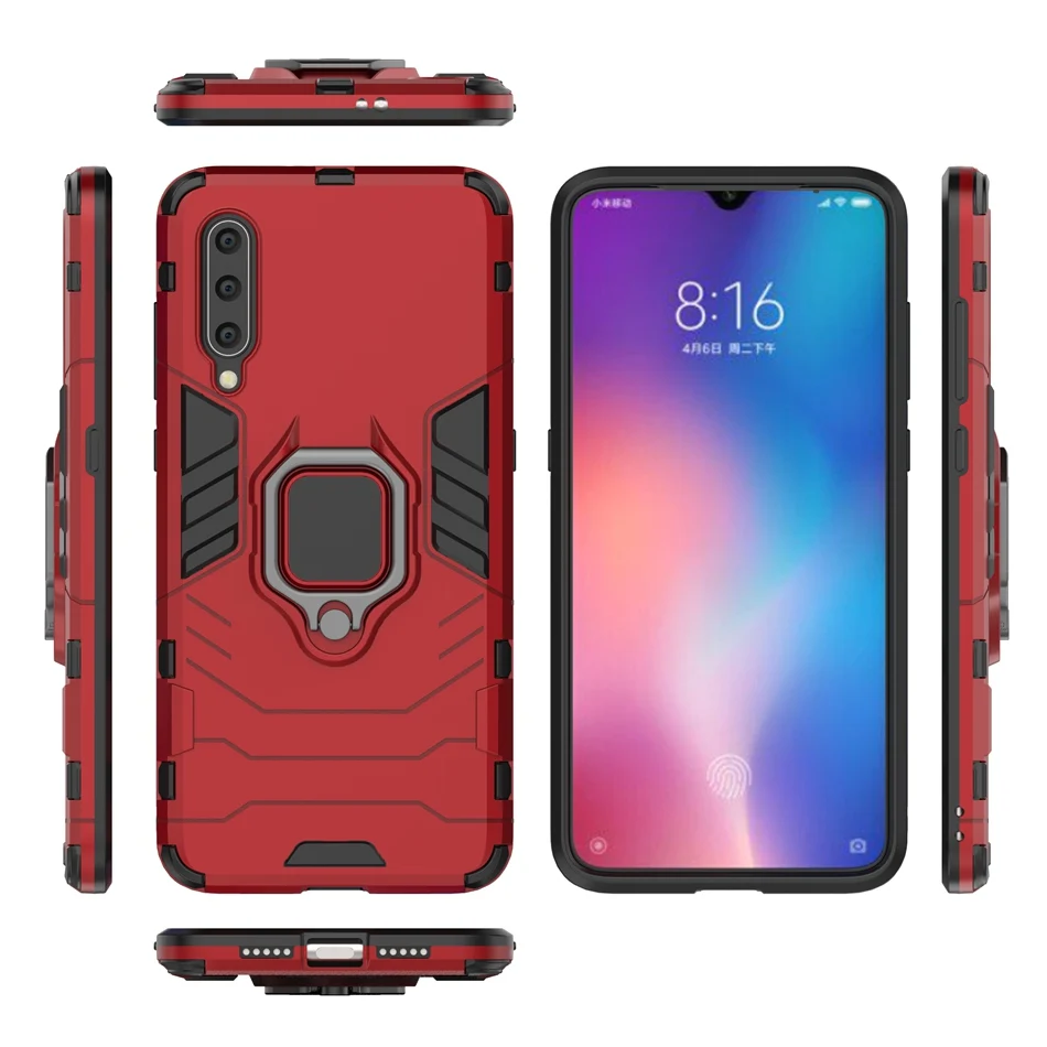 Защитный гибридный чехол с подставкой для Xiaomi Mi CC9/A3 CC9E 9SE 8 9 Pro противоударный