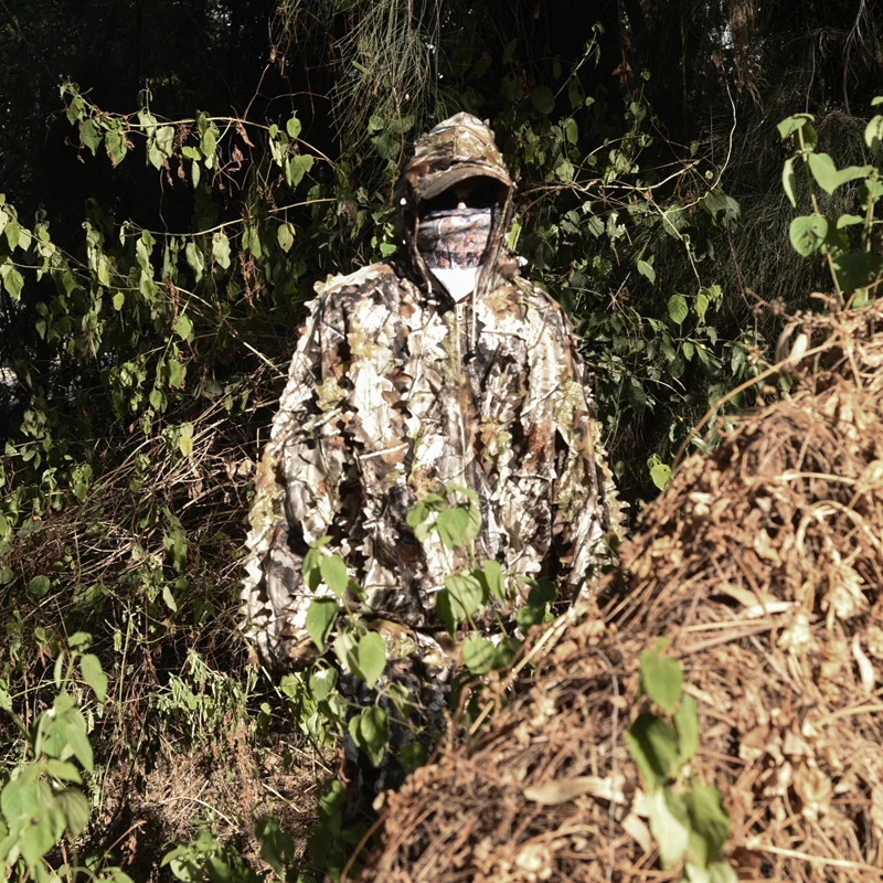 

Ghillie костюм охотничий лес 3D бионический клен Маскировка Униформа Cs дышащий Камуфляжный костюм набор армейский Военный Тактический Новый