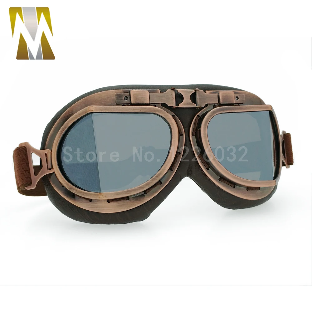 Классические очки бронзового цвета винтажные для мотоцикла байкерского