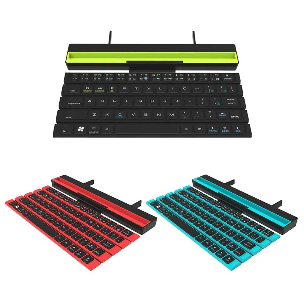 

Wireless Bluetooth Keyboard Mini Foldable Keypad Portable Roll Folding Style Keyboard for iPad/Laptops PC Computer