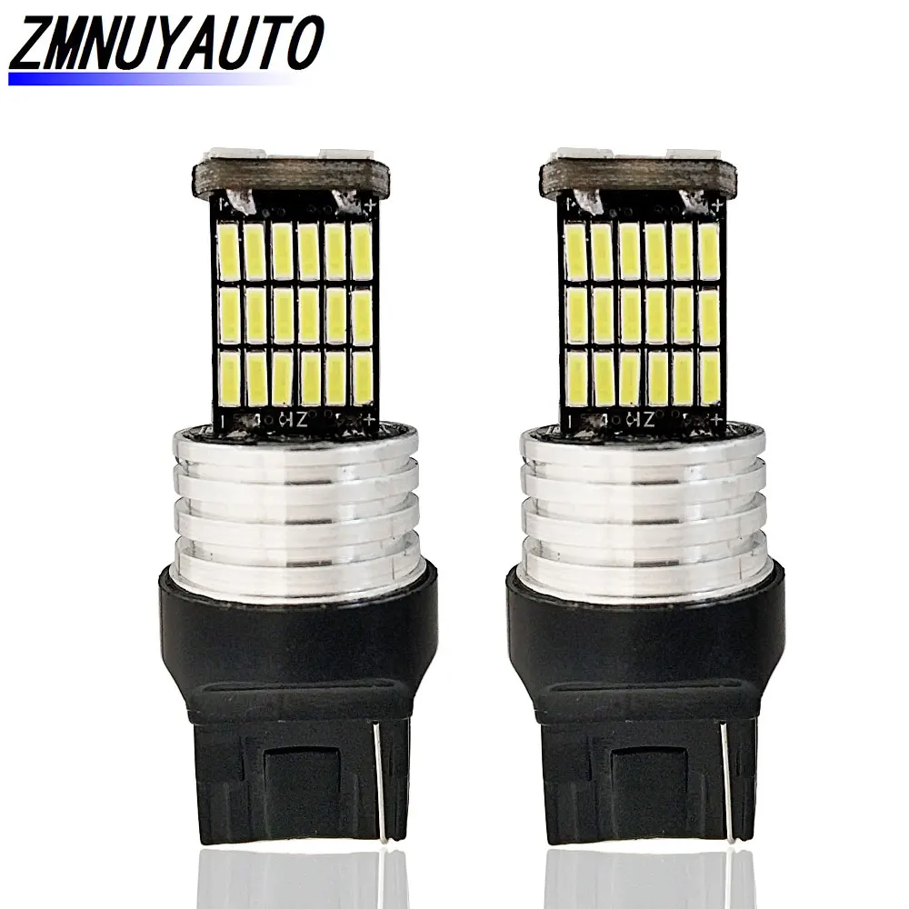Лампы светодиодные Белые T20 7440 W21W 2 шт. 45SMD 4014 680Lm автомобильные фонари заднего хода