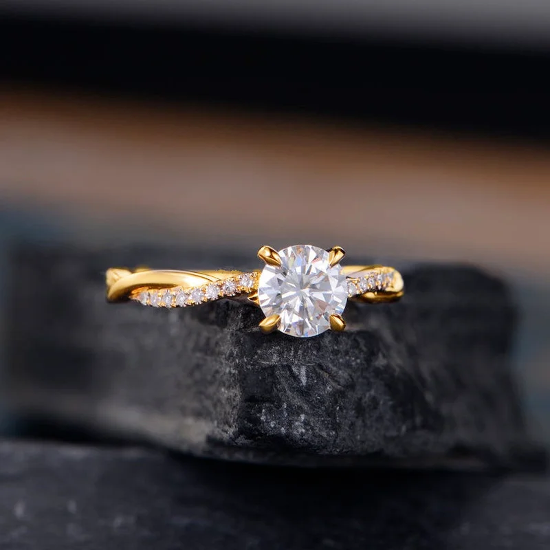 2021 nuovo intrecciato delicato zircone anello d'oro donne moda matrimonio fidanzamento gioielli