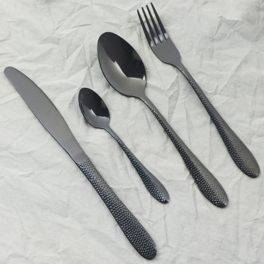

Western 24Pcs Gold Dinnerware Set Stainless Steel Cutlery Set Knives Forks Spoon Dinner Tableware Set Flatware Set Drop Shipping