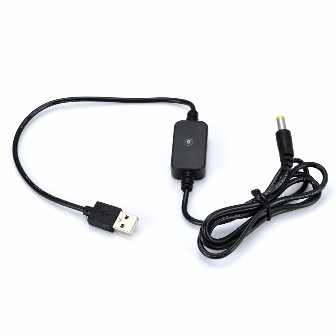 1 шт. DC-DC кабель-преобразователь USB A Тип штекер 5 В в 9 В/12 DC Разъем 5*2 мм Повышающий