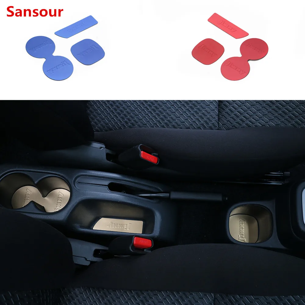 

Sansour Non-Slip Cup Coaster Slot Pad Interior Cup Holder Pad for Suzuki Jimny Car Mats 4 Colors Aluminium