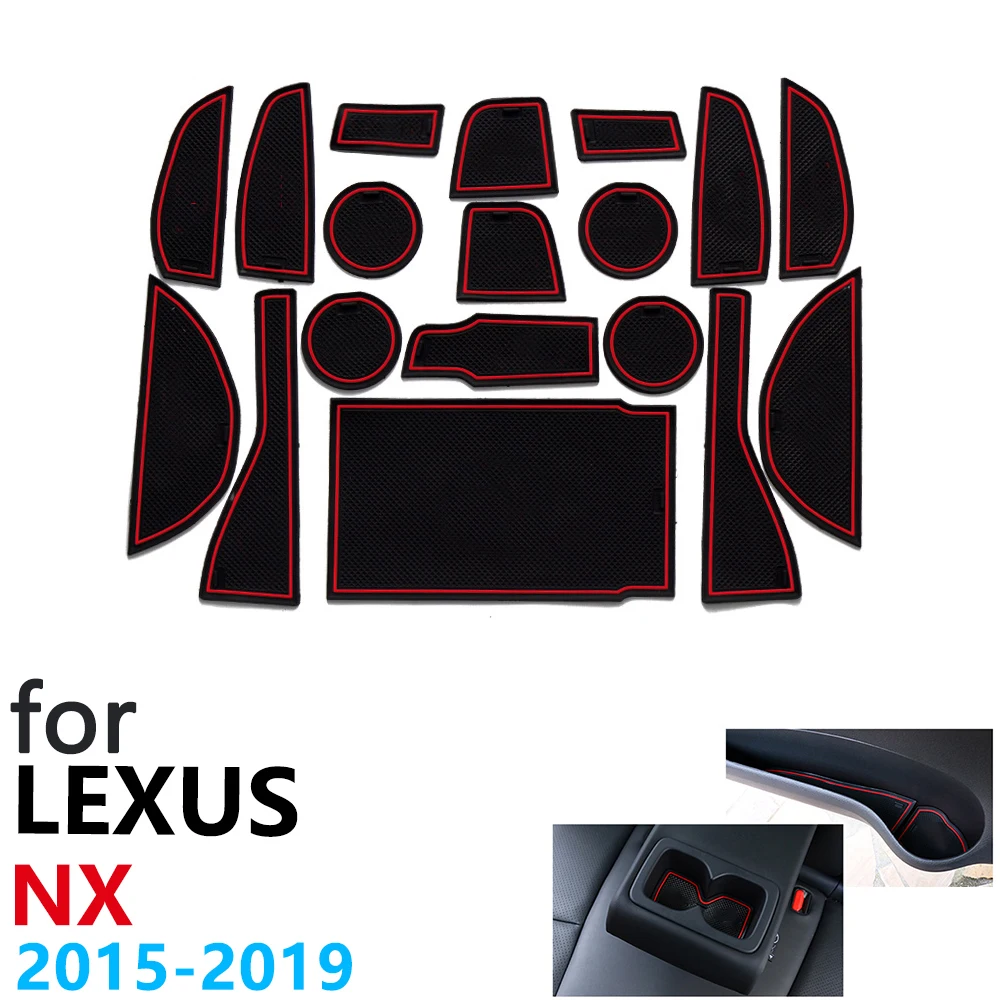 Противоскользящий резиновый коврик для чашки Lexus NX 200T 300 300H AZ10 NX200T NX300 NX300h 2015 ~ 2019 2016