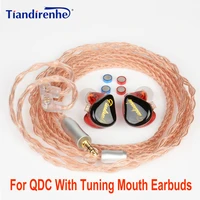 new with tuning mouth hifi earphones iem 0 78 resin earbuds dynamic headset dj stage sports single crystal copper upgrade cable