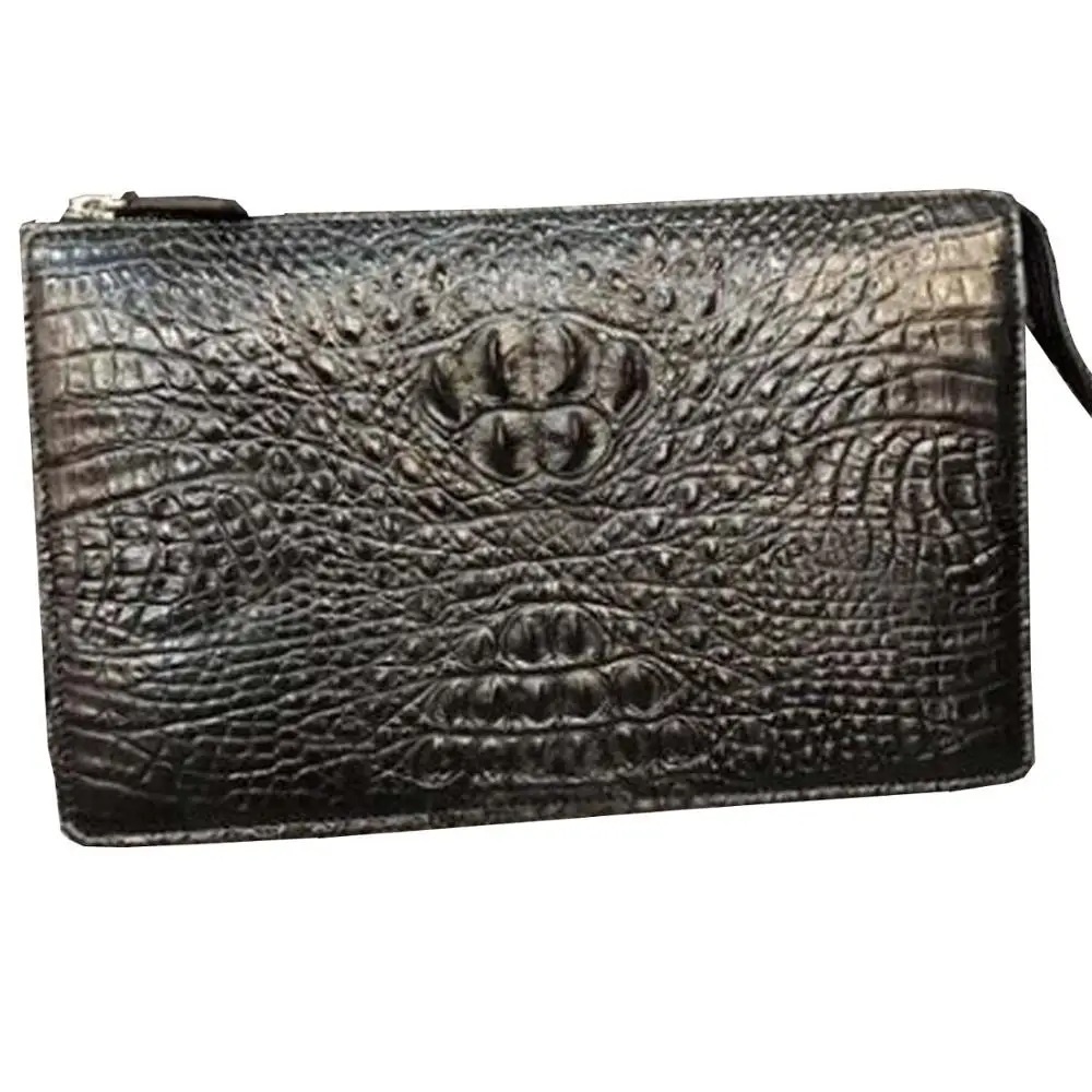 

XHPJ crocodile men handbags business leisure Genuine leather Men's bags zipper The large capacity caught men clutch bag