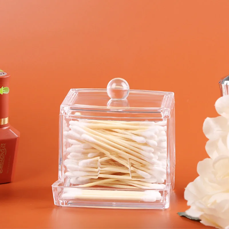 

2 Style Plastic Cotton Box Jewelry Box Storage Box Crystal Cotton Box Transparent Cotton Box Swab Box