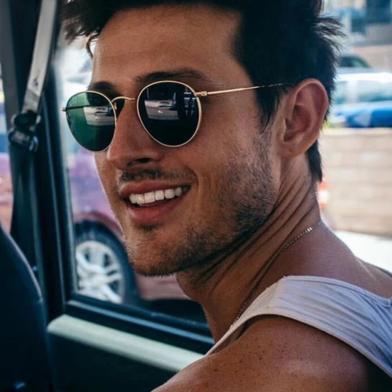 

2021 Retro oval sunglasses Women/Men brand designer vintage small black Red Yellow shades sun glasses Oculos De Sol