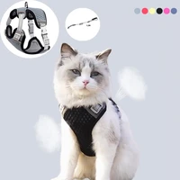 pet reflective vest wiring harness escape proof small cat belt kitten harness traction belt suit kitten walking pet supplies