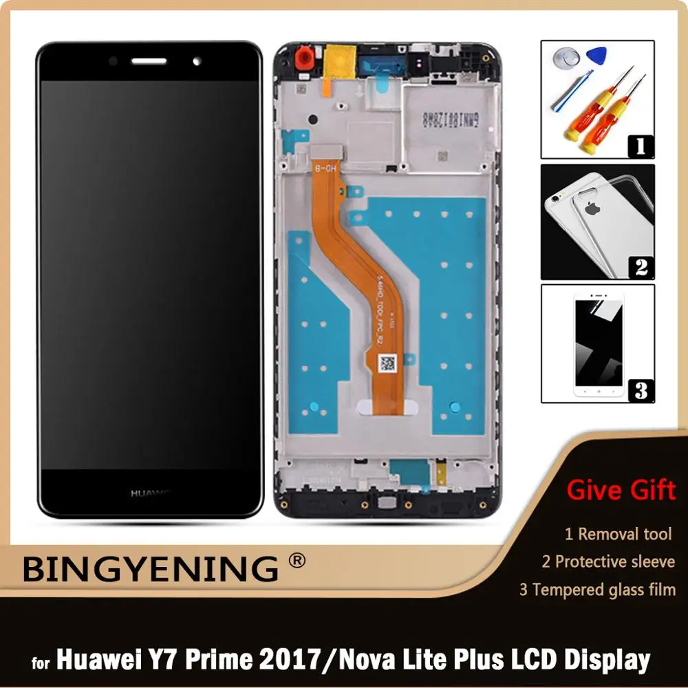 Оригинальный Для Huawei Y7 премьер 2017 ЖК дисплей с цифровым преобразователем