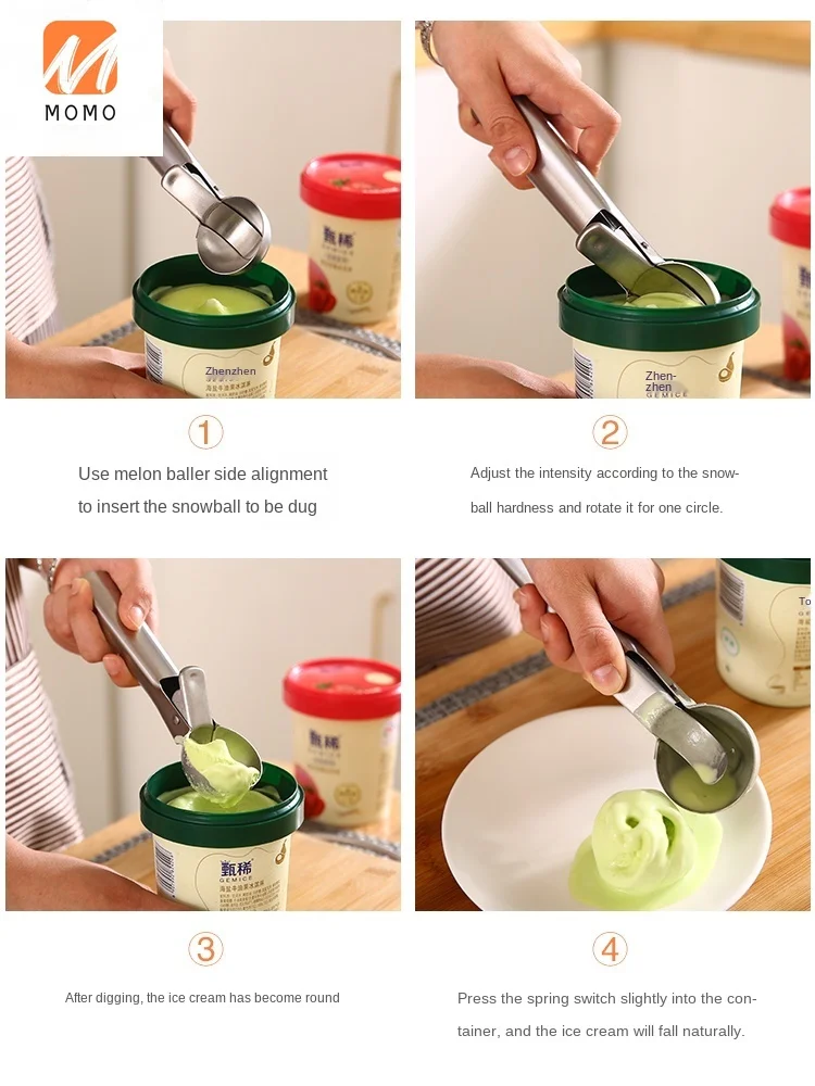 

Ball Scoop Dig Fruit Ball Spoon Watermelon Ball Scoop Eating and Cutting Fruit Mold Artifact Ice Cream round Spoon Carving Knife